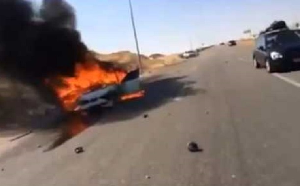 القيروان : وفاة زوجة عسكري محترقة داخل سيارة وإصابته بحروق بليغة ونجاة ابنهما بأعجوبة